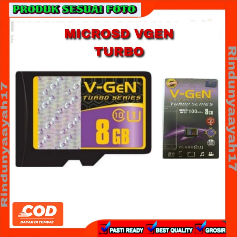 [RA] MICROSD VGEN TURBO CLASS 10 100MB/s V GEN  HIGH SPEED MICRO SD 16 32 64 128 GB