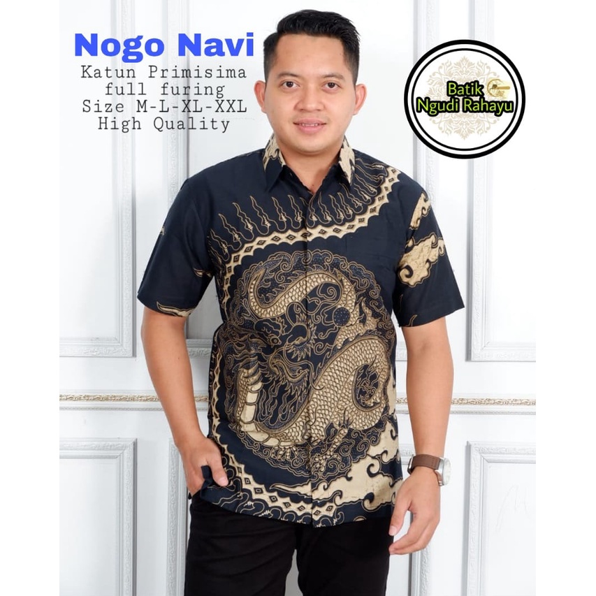 BATIK PRIA TERBARU S M L XL XXL BAJU kemeja batik pria lengan PENDEK NAVY HITAM MARRON DONGKER