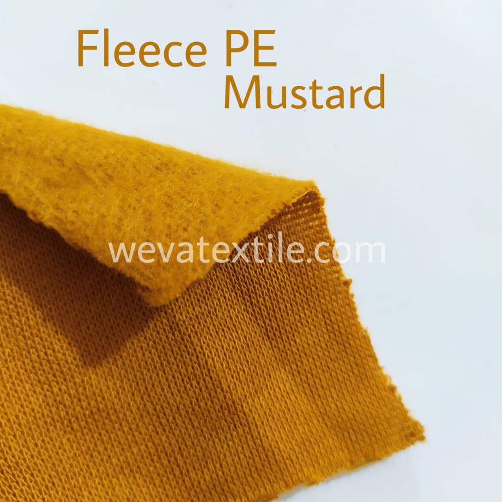 Bahan Kain Kiloan Sweater Jaket Fleece PE 280gram Mustard