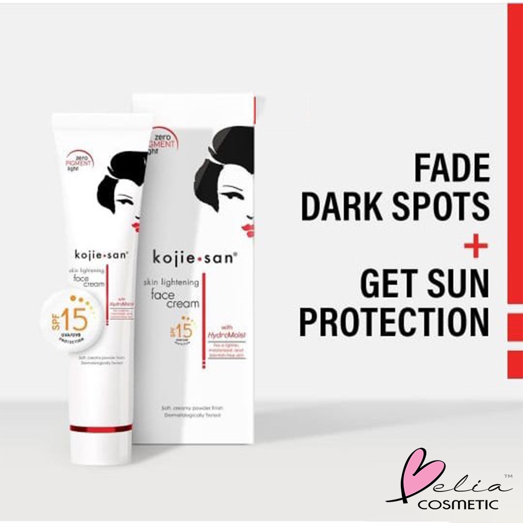 ❤ BELIA ❤ Kojie San Face Lightening Cream Kojiesan Whitening Skin Krim Pemutih 30g BPOM