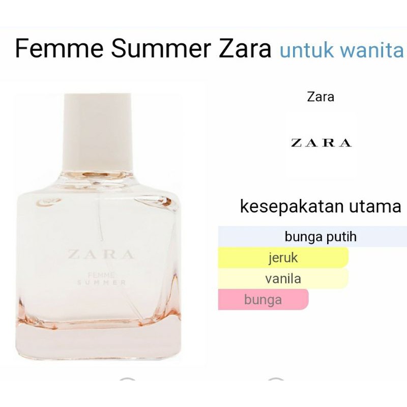 zara femme summer women edt 100ml