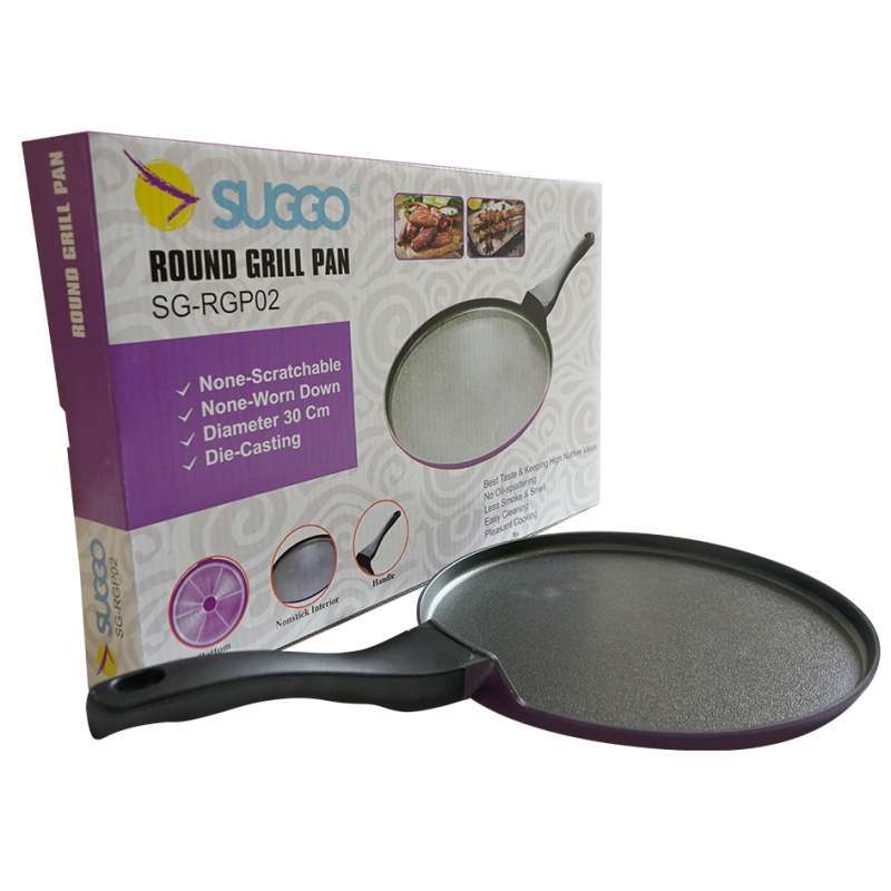 Round Grill Pan 30 cm Suggo / Panci Crepes / Pizza Pan 30 cm Anti Lengket