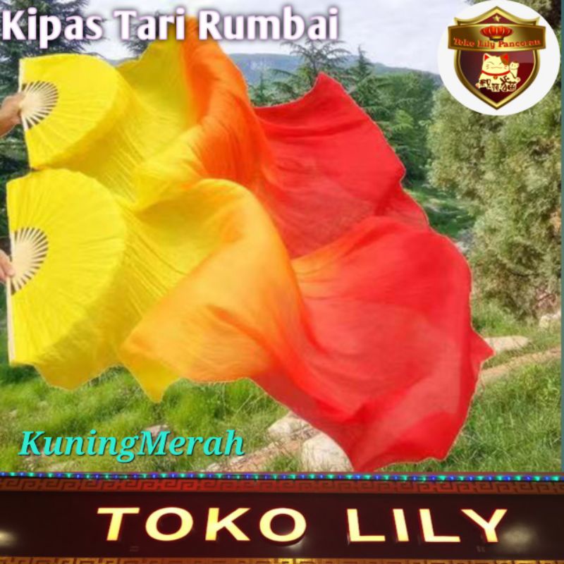 Kipas Rumbai Belly Dance / Kipas Tari Rumbai Geulis Super / Kipas Menari Rumbai Panjang