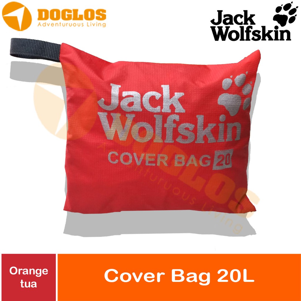 Rain Cover Bag Daypack 20 L JWS Jack Wolfskin tas ransel orange tua