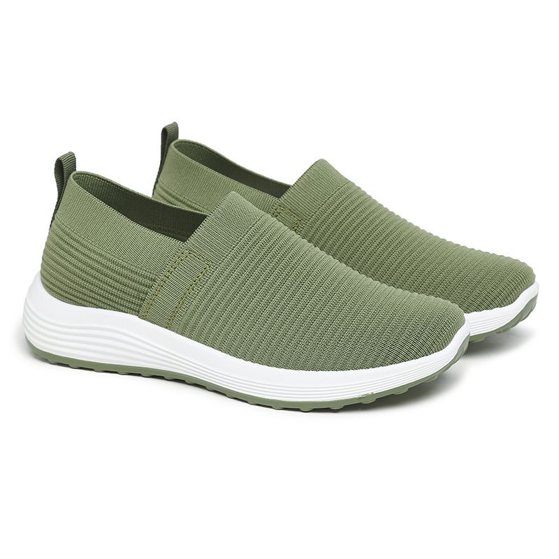 [GROSIR][COD] SEVEN_DAY SEPATU RAJUT SLIP ON WANITA OLAHRAGA TANPA TALI SPORT SHOES HIJAU A-667