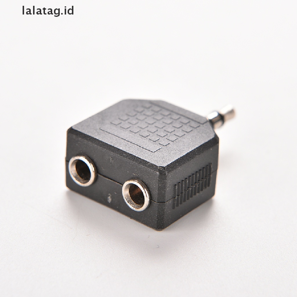 (Flyag) Adapter Splitter Y Audio Stereo 3.5mm 1 / 8 &quot;Male Plug Ke 2 Dual Female