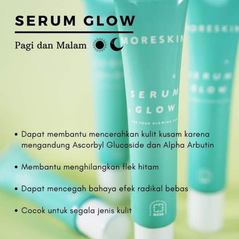 Moreskin Serum Glow Nasa Serum Wajah Glowing Penyamar Kerutan Flek Hitam