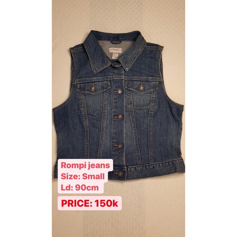 Rompi Vest Jeans Vest Wanita