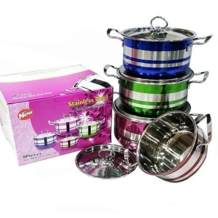 Panci Set Stainless Steel 555 uk. 20 - 26 cm