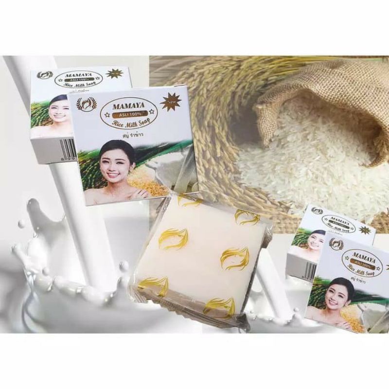 SABUN BERAS/RICE MILK SOAP ORIGINAL/SABUN BERAS 100% ASLI/SABUN WAJAH MAMAYA