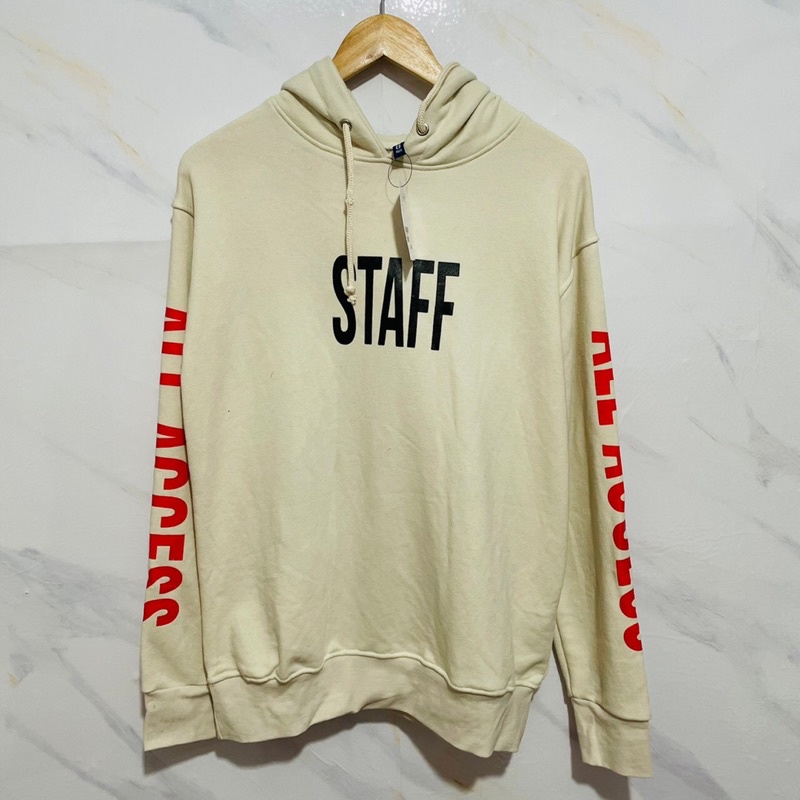 HOODIE H&M PRIA DAN WANITA - STAFF PURPOSE CREAM