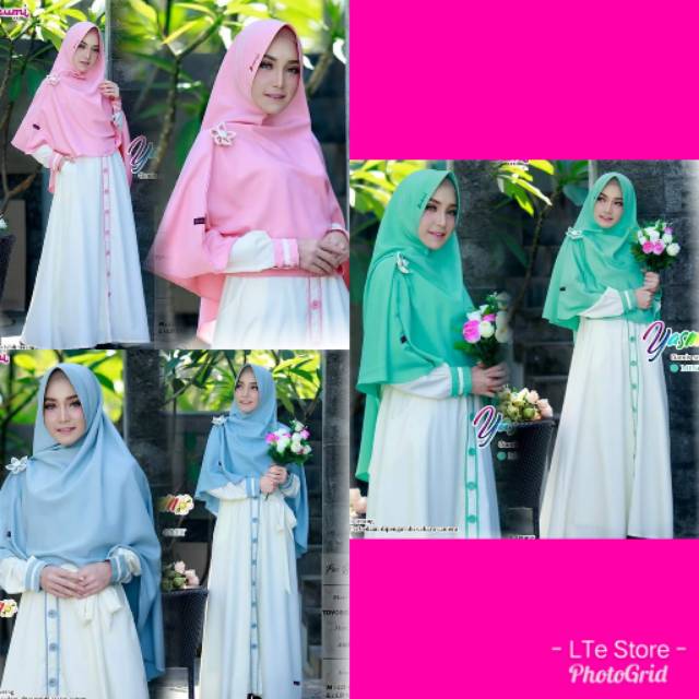 Gamis Yasmin set hijab by nazumi