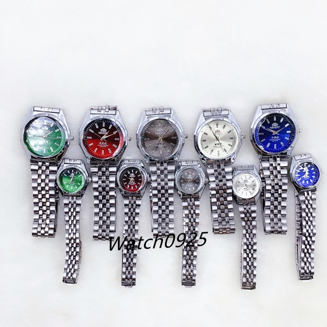 ✅COD [READY STOCK]  JAM TANGAN RANTAI ORIENT COUPLE 5WARNA READY FASHION RANTAI PRIA WANITA C11-W-Rose gold+putih