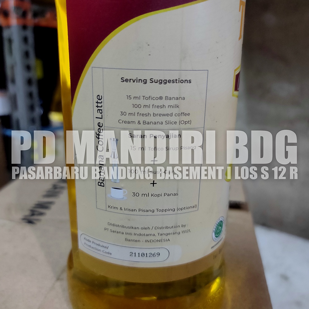 

TOFICO BANANA 1 L SYRUP PREMIUM