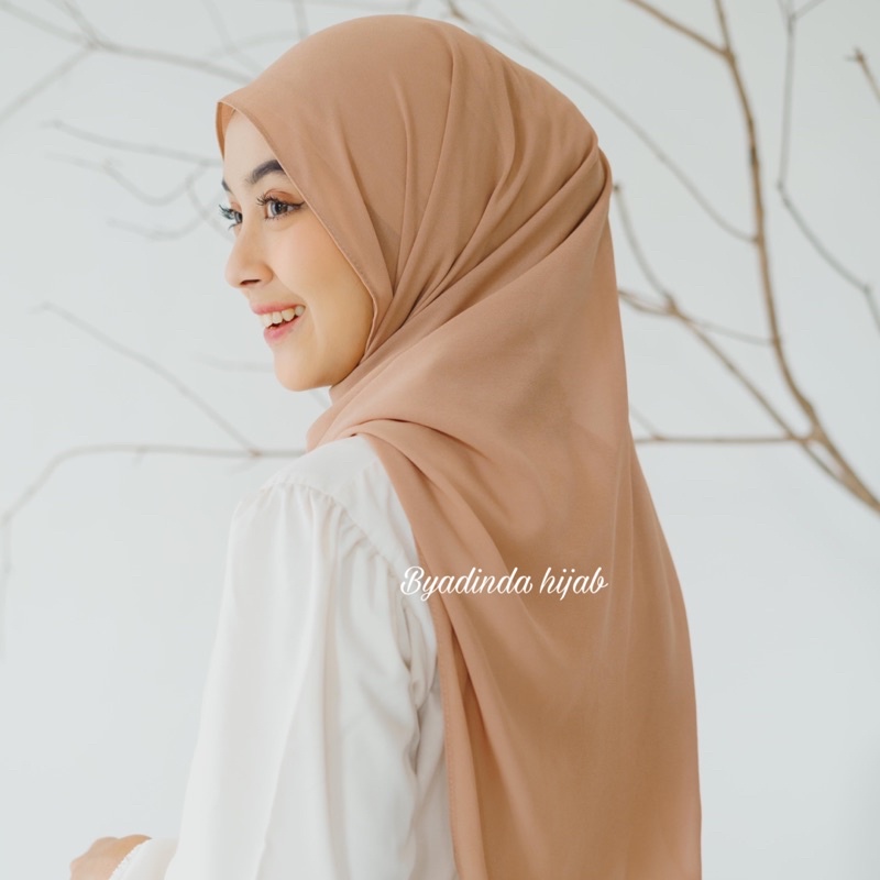 𝐁𝐘 𝐀𝐃𝐈𝐍𝐃𝐀 Pashmina Oval Curve 75x200cm Jumbo Syari Bawal shawl Jilbab ceruti Babydoll ceruty kerudung Malay pasmina Hijab