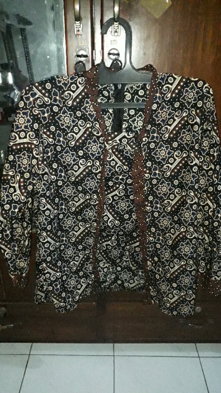 Kemeja Batik Lengan Panjang 021 Risna Batik Hrb026 Hem Batik Murah Seno Sogan Bakung Padi Manggar