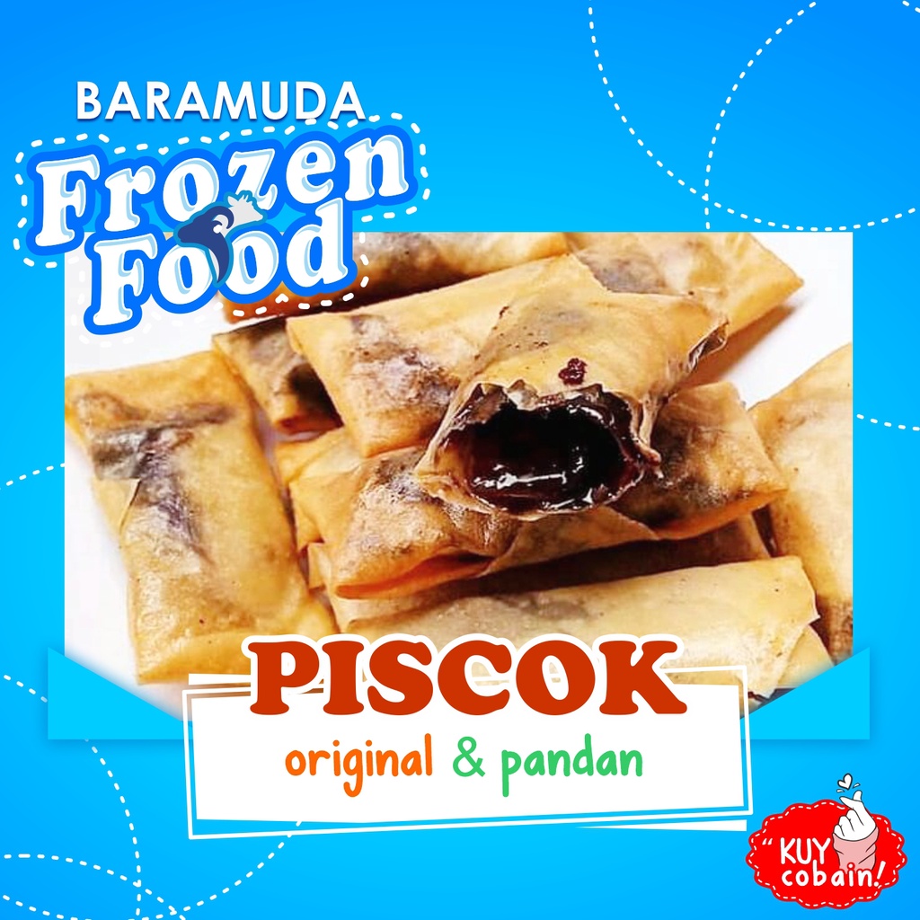 

Piscok (pisang coklat) Frozen Food Baramuda, praktis, lumer, halal 100%
