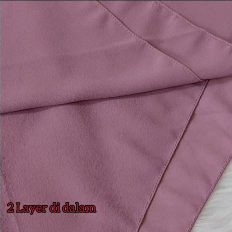 HIJAB FUJI SEGI EMPAT INSTAN PLUS INNER 2IN1 | SEGITIGA INSTAN INNER 2IN1 | CERUTY BABYDOLL 120CM X 120CM