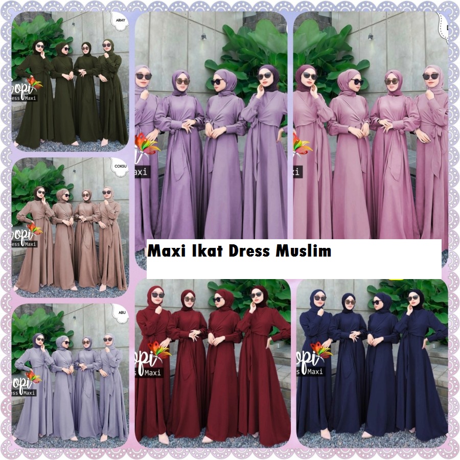 MTF Maxi Ikat Dress Baju Muslim Wanita Ld 104 Gopi