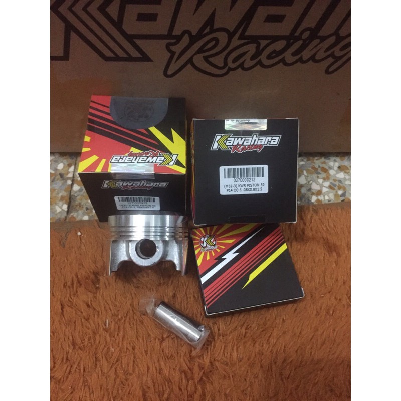 piston kawahara 58 ,59 pen pin 14 klx,  jupiter mx , mx king ,n max , aerox, smash, shogun - seher-3