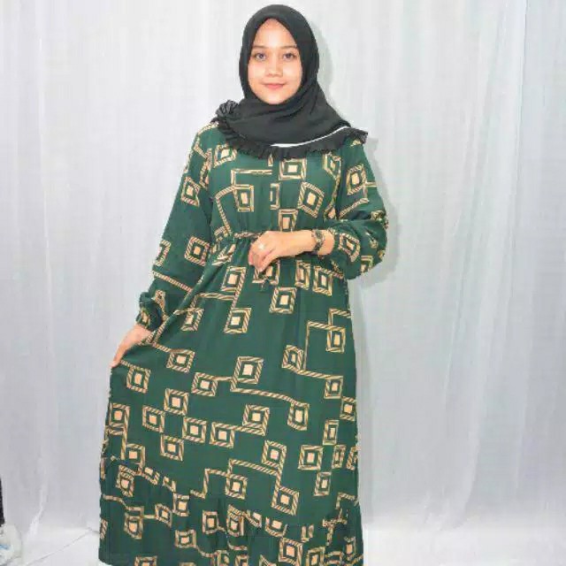 Gamis Twill Batik Terbaru Abstrak Malam