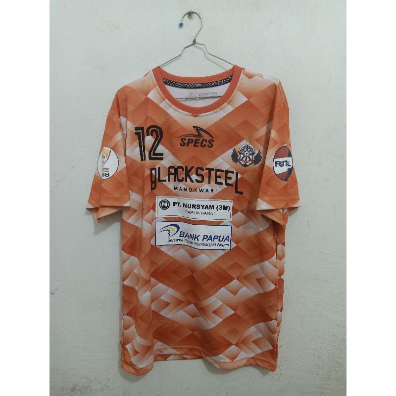 Jersey Blacksteel Manokwari 3rd PFL 2018 Original Full Sponsor Nameset Runtuboy
