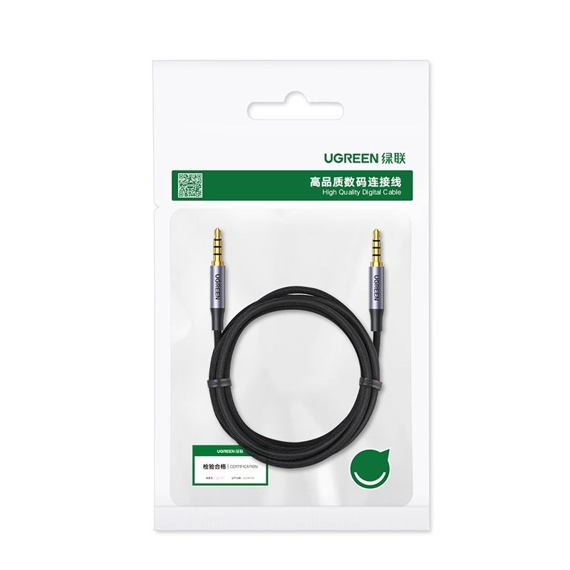 UGREEN Kabel Aux 3,5mm Male to Male TRRS For Phone Audio Mic/Sound Card