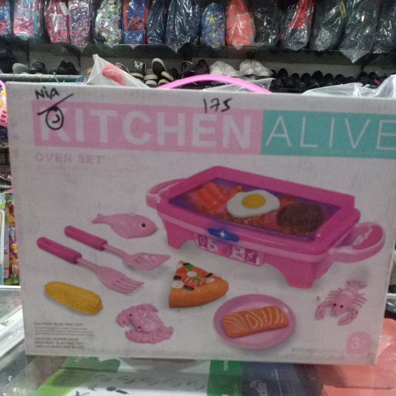 mainan anak panggangan ikan barbecue masak kan batre aman Uda sni