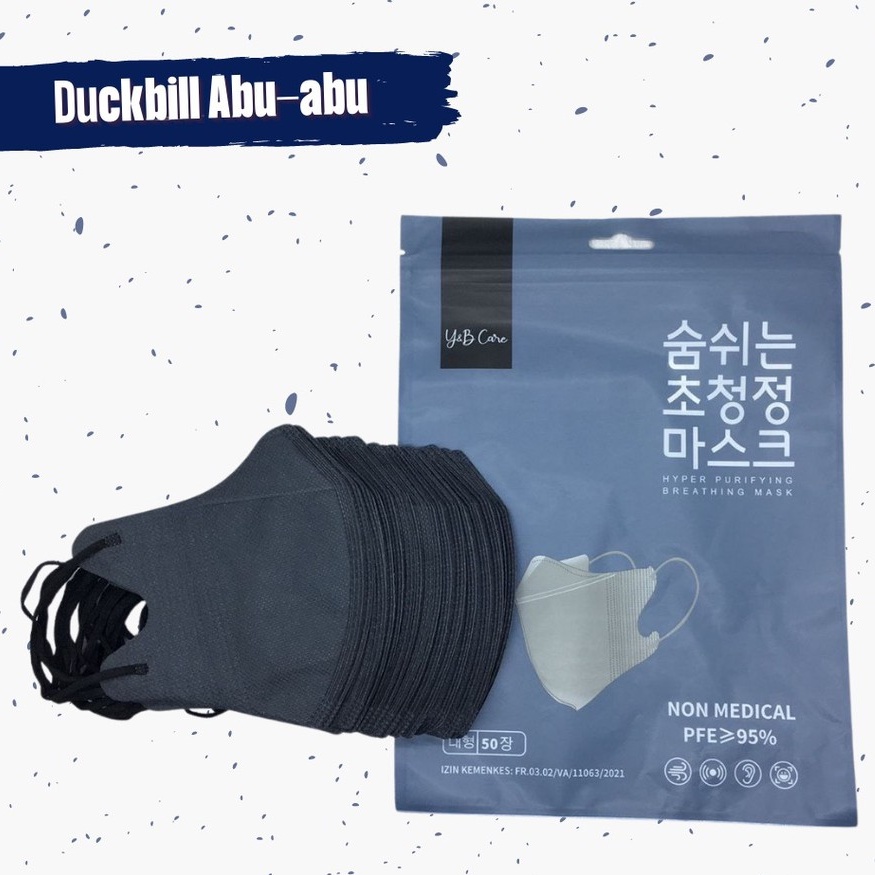 MASKER DUCKBILL HIJAB GREY