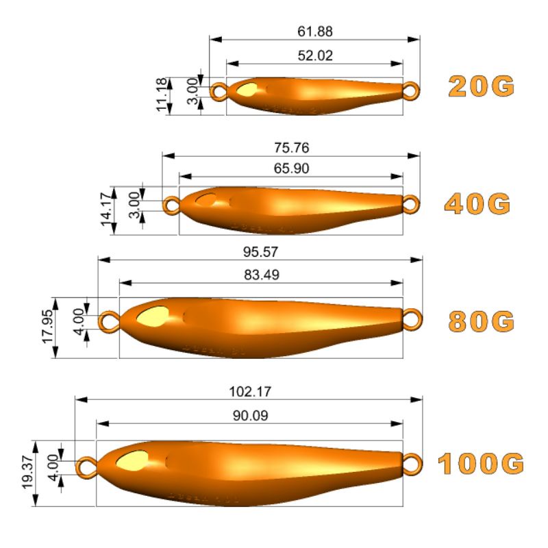 CETAKAN CNC Metal Jig / CNC Molding  / CNC Lure (Preoder)