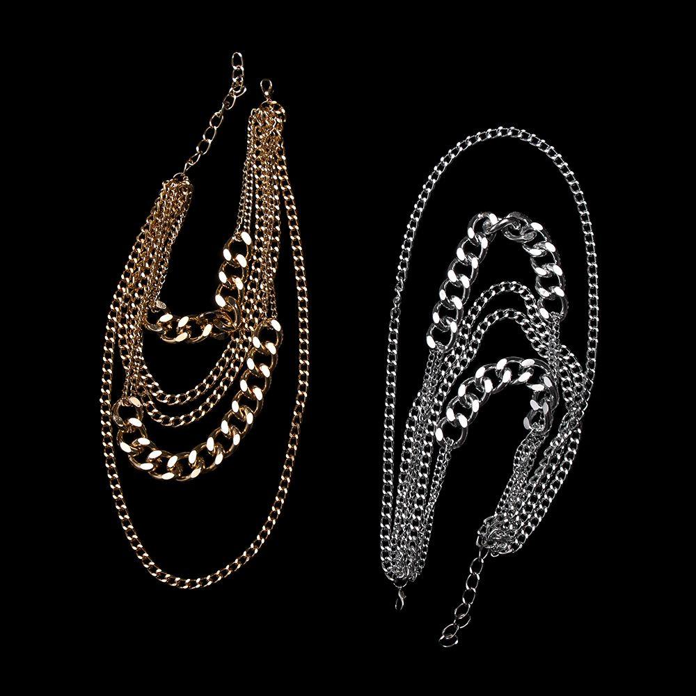 Lily Tebal Curb Rantai Fashion Berlebihan Hip Hop Perhiasan Punk Choker
