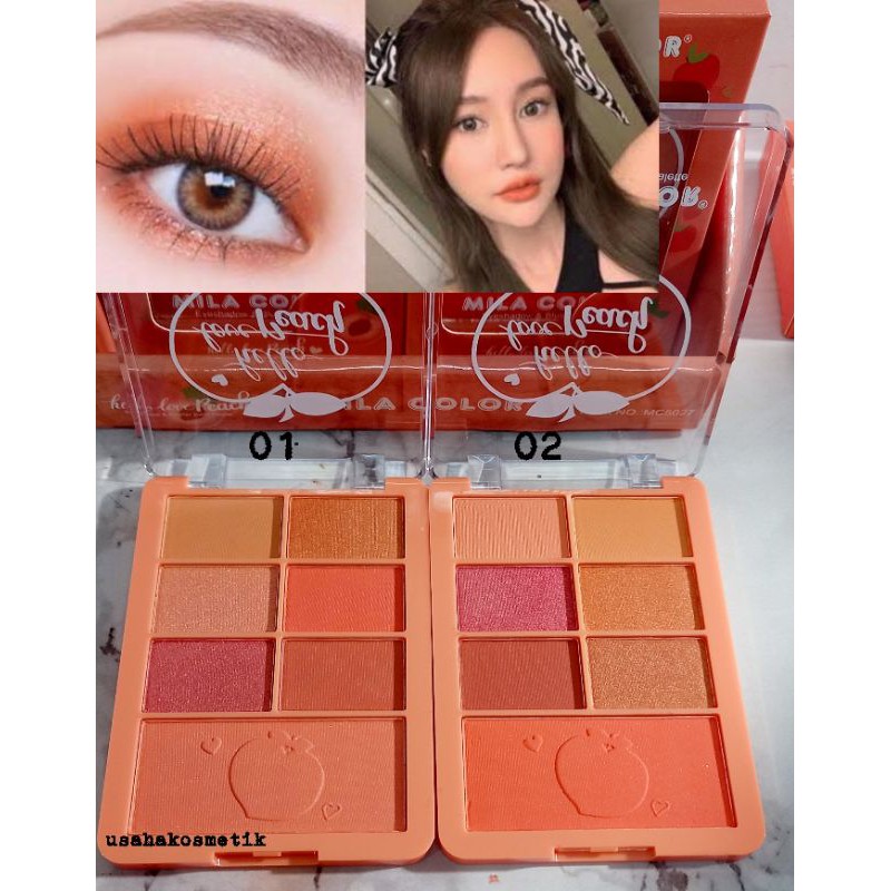 EYESHADOW &amp; BLUSH ONE THAILAND HELLO LOVE PEACH NO.794 // 841