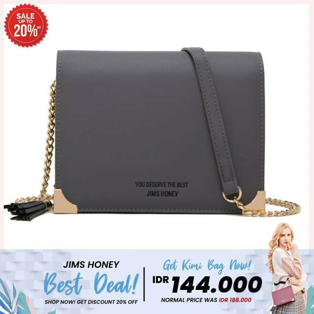 JIMS HONEY KIMI BAG tas import ori murah elegan clutch wanita tali rantai kombinasi