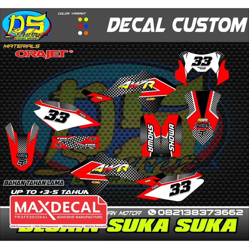 Stiker Decal KLX BF  Simple