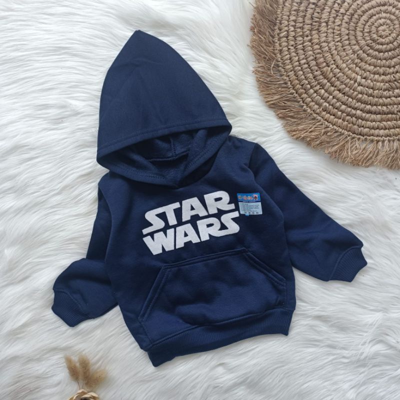 sweater jaket hoodie bayi star wars 3-18 bulan baju hangat bayi