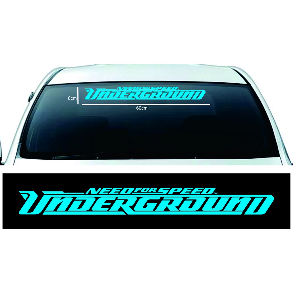 stiker NEEDFORSPEED kaca depan mobil stiker racing jdm mobil