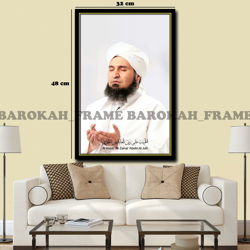 Foto Habib Mundzir Habib Ali Al Jufri Poster Bingkai 32x48cm