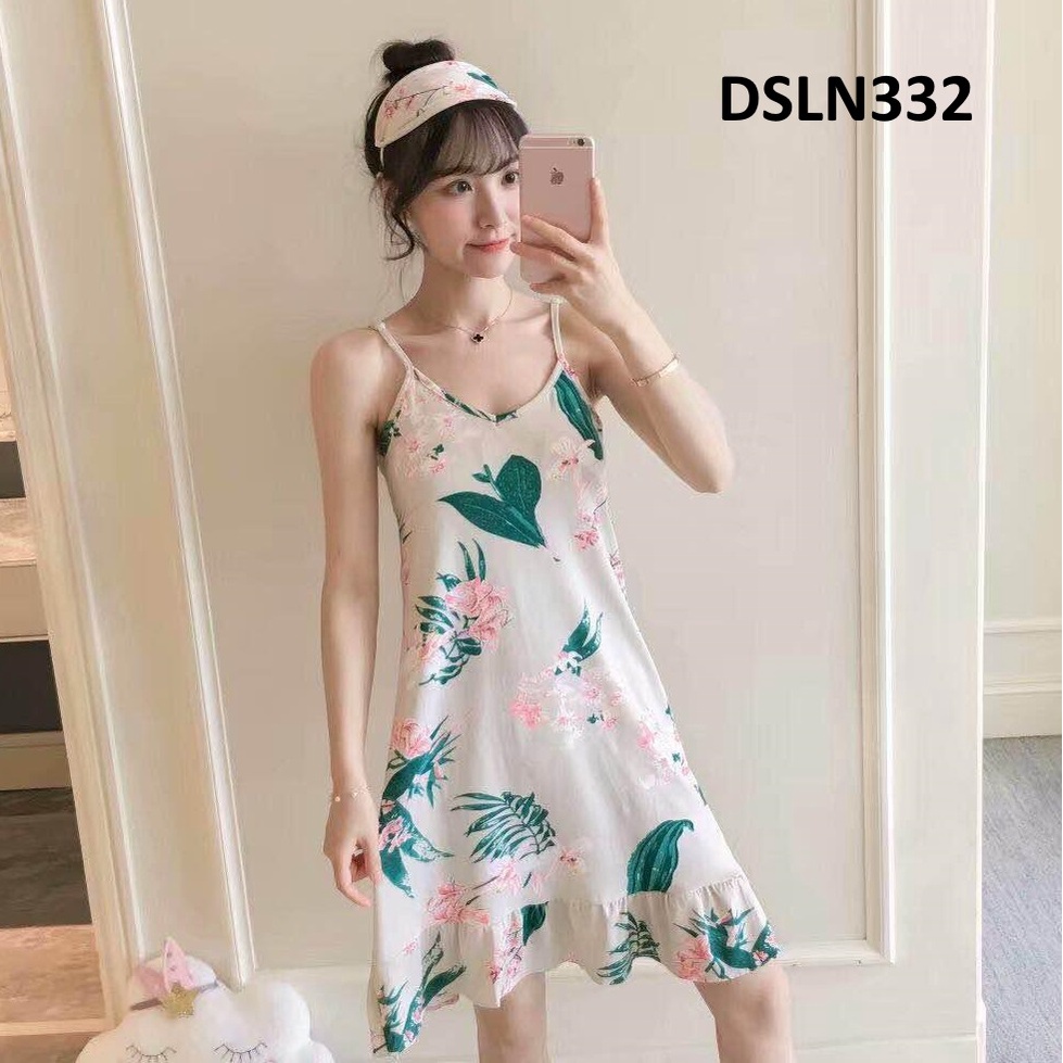 Daster Tanktop Forest Leaf Flower Cream