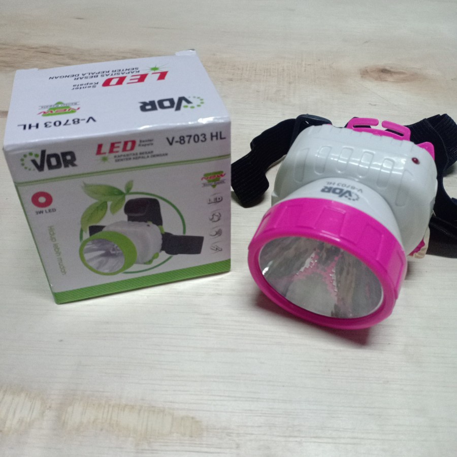 VDR V-8703 HL senter kepala LED 3W