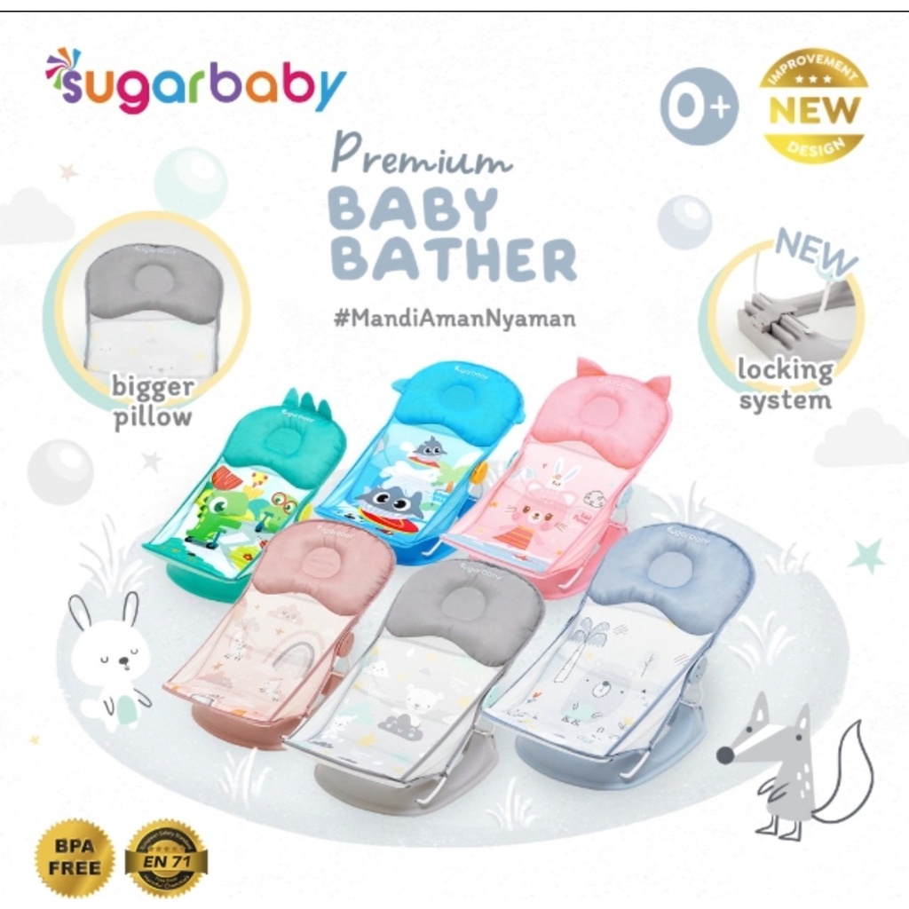 Sugar Baby Deluxe Baby Bather / Tempat Mandi Bayi / Kursi Mandi Bayi / Bathub Bayi