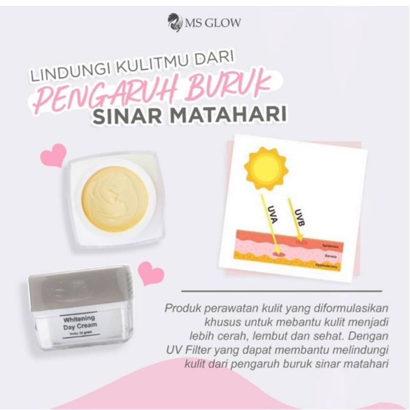 ms glow whitening day cream night ultimate cream