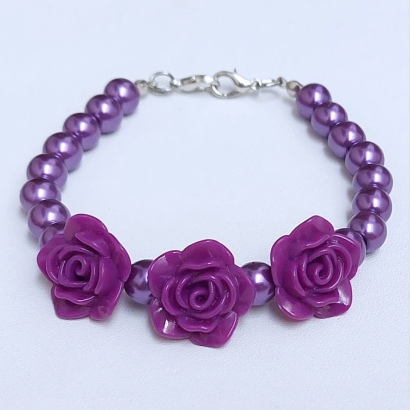 KONEKTOR MASKER HIJAB MUTIARA, PENGAIT MASKER HIJAB MUTIARA-Ungu