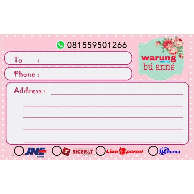 

LABEL PENGIRIMAN / STICKER PENGIRIMAN ( isi 100 pcs )