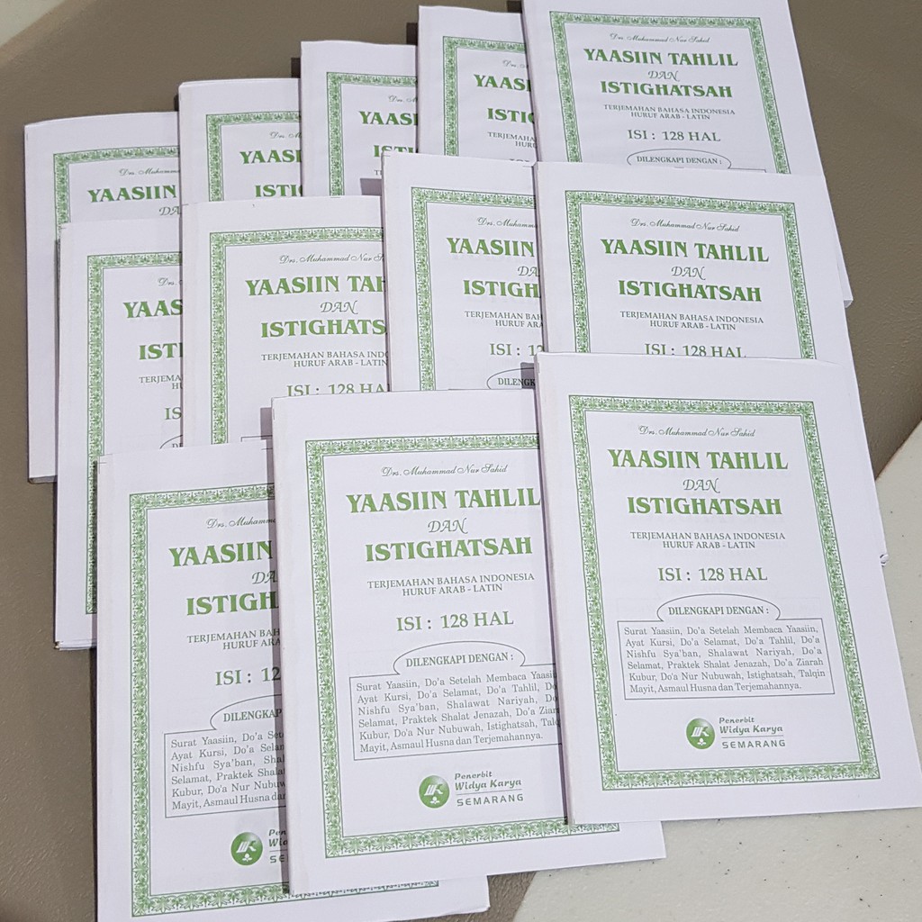 Buku Yasin Tanpa Cover Isi 128 Halaman Harga Murah