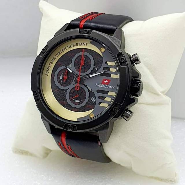 JAM TANGAN SA CHRONO KULIT 4,8CM