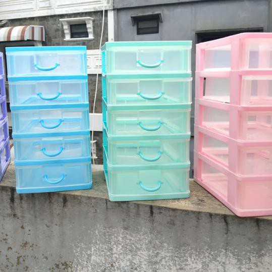 Laci Susun 5 Kecil Laci Mini Mini Container Laci Plastik