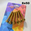 Baut probolt gold flower M8x50 8x50 drat 12 panjang 5cm heng thailand harga satuan