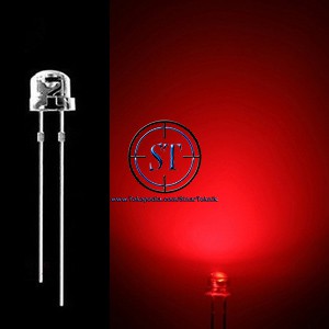 10 PCS STRAW HAT LED Putih = Merah 5mm Super Bright Camping