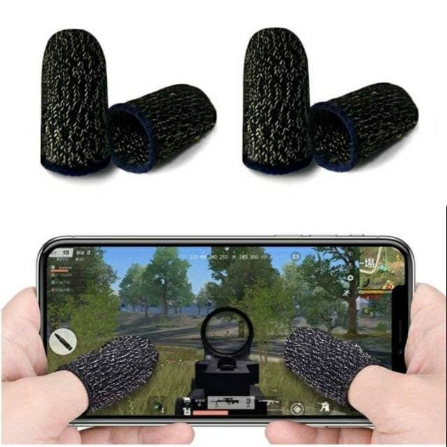 Finger Cots Sarung Tangan Jempol Anti Basah 2Pcs 1 Pasang For Game ML PUBG FF mobile Jari gamer