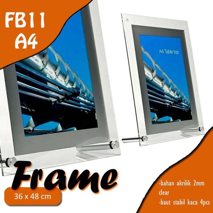 Bingkai Foto Akrilik A4 Standing